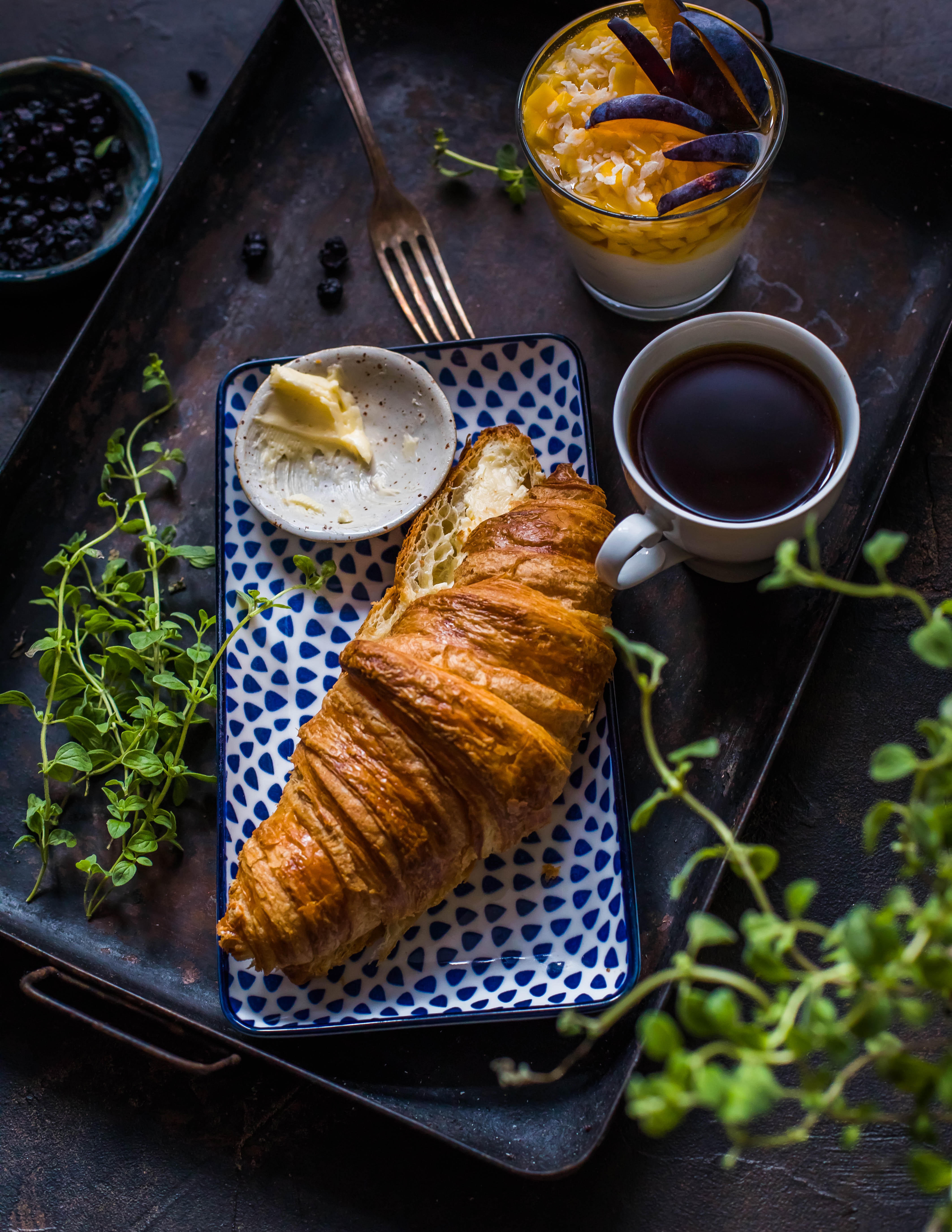 croissant on a plate